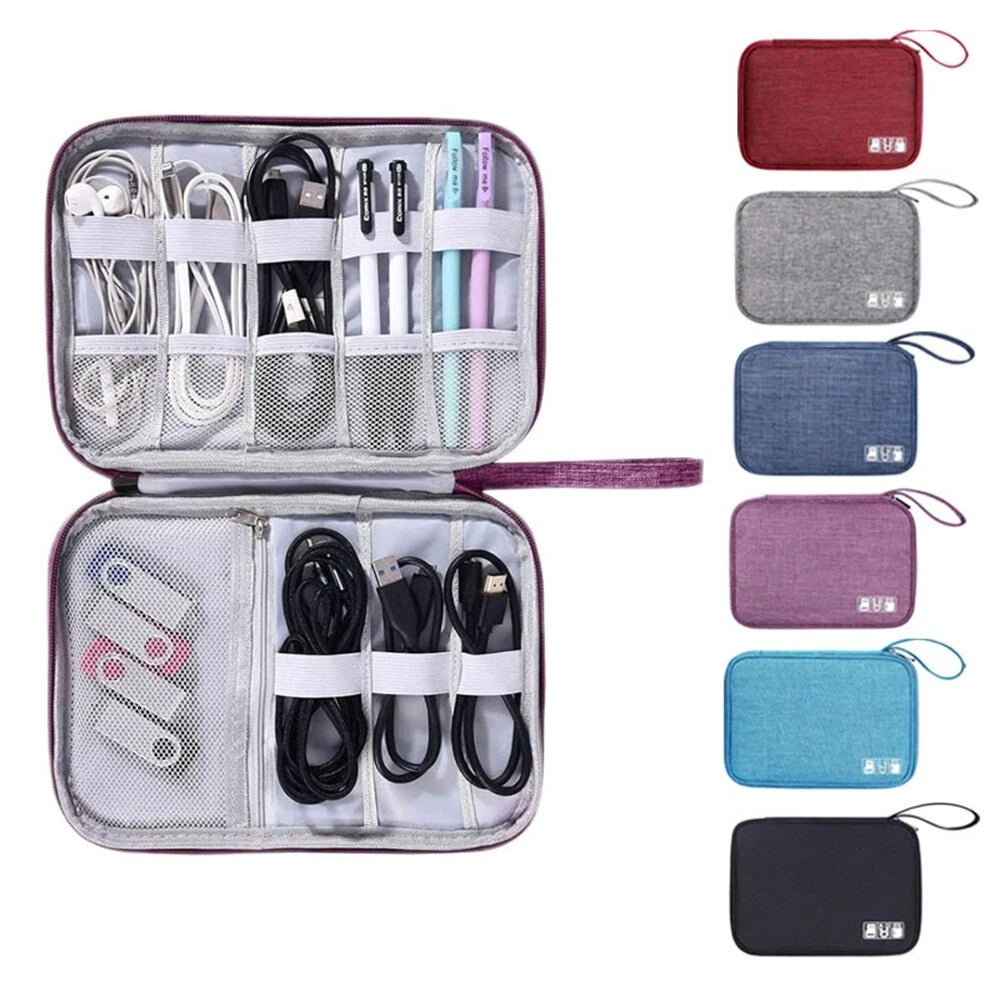 Travel Cable Storage Bag for Electronics USB Accessories