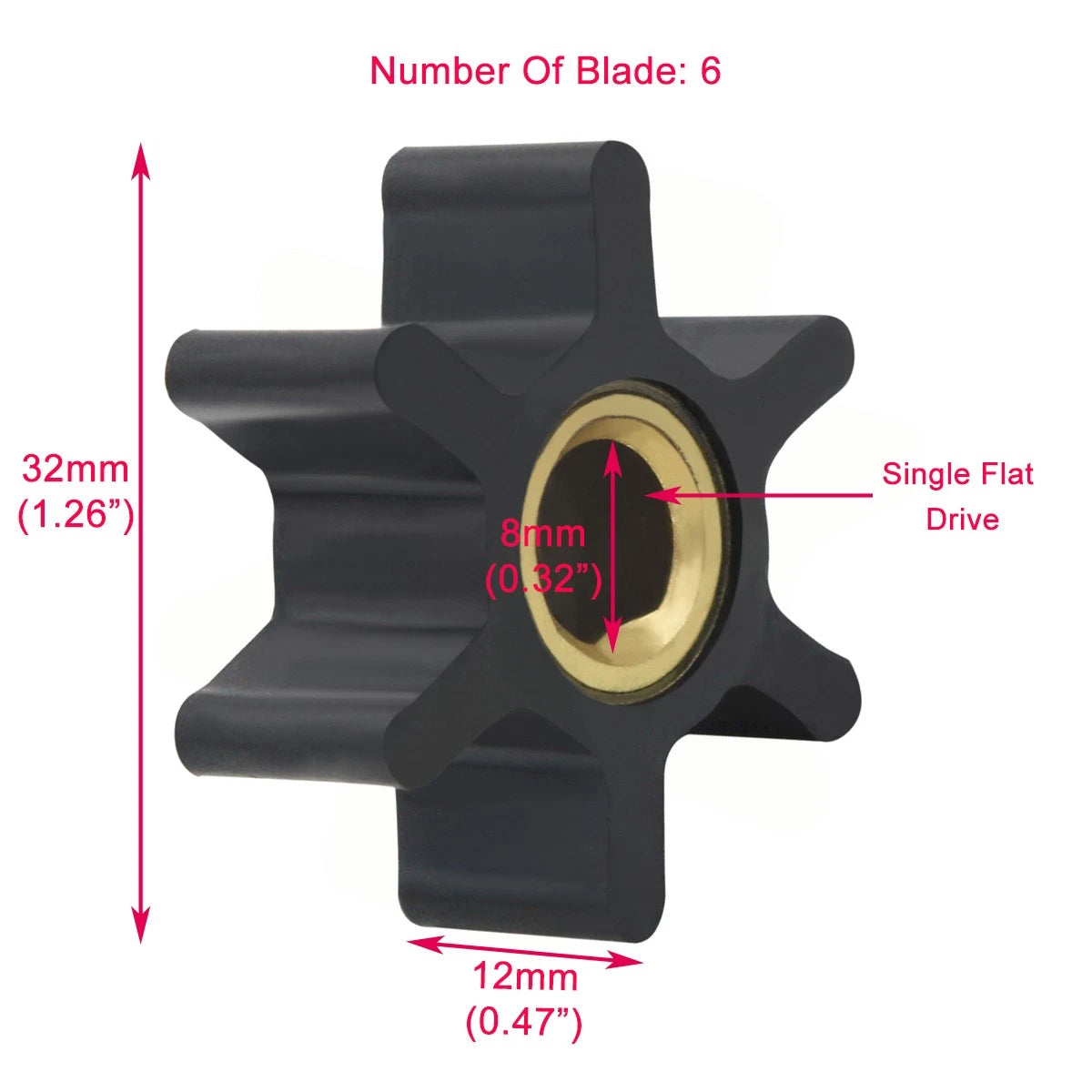 Jabsco Flexible Impeller Pump for (14750-0001, 18085-0003, 18086-0001/0003)