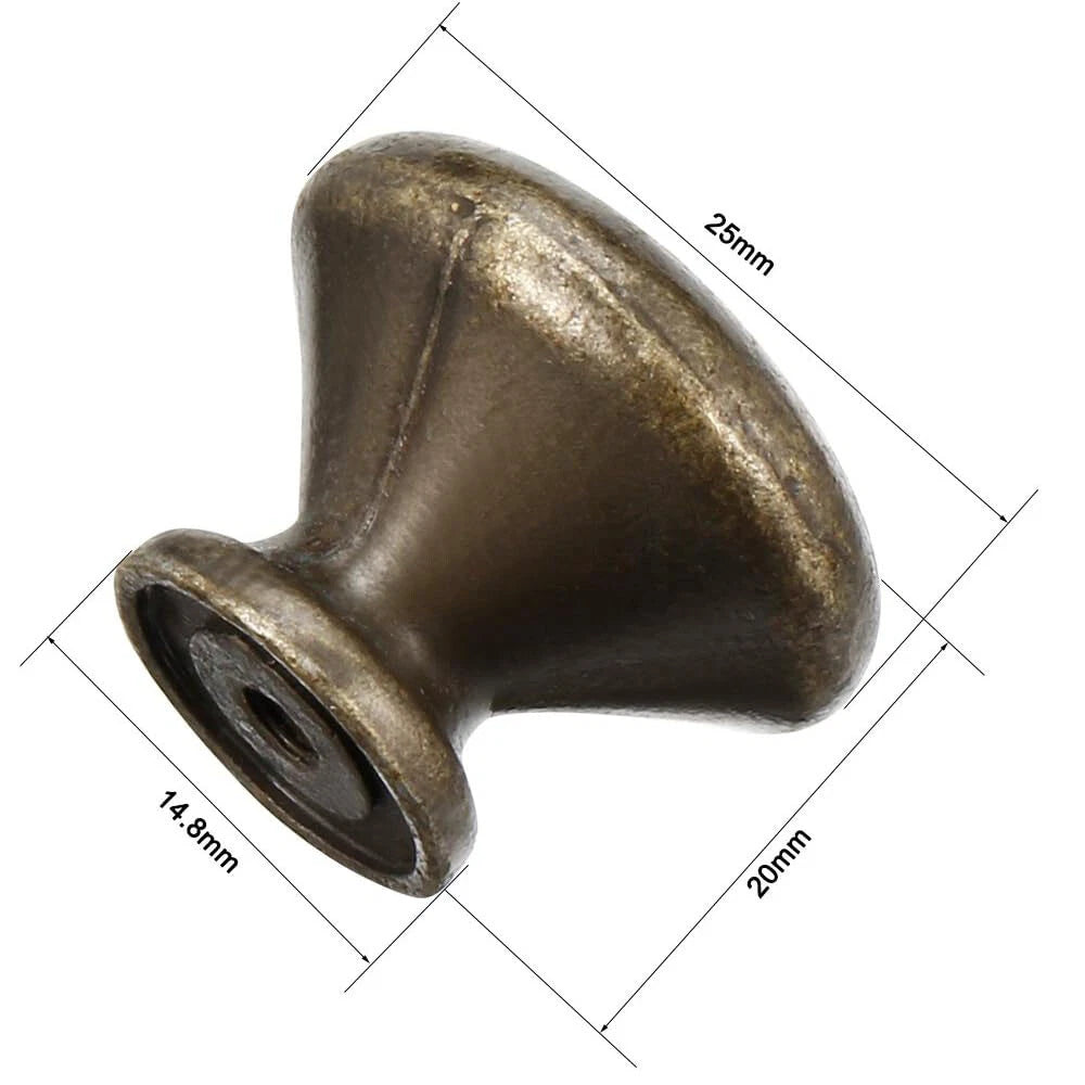 2X Vintage Drawer Knob Cabinet Pulls Round Handles for Door Closet