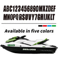 3" Black Alpha-Numeric Registration Stickers Decals for Boat