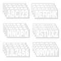 Set of 4 Custom Boat Registration Numbers Decal Stickers A-Z 0-9 White