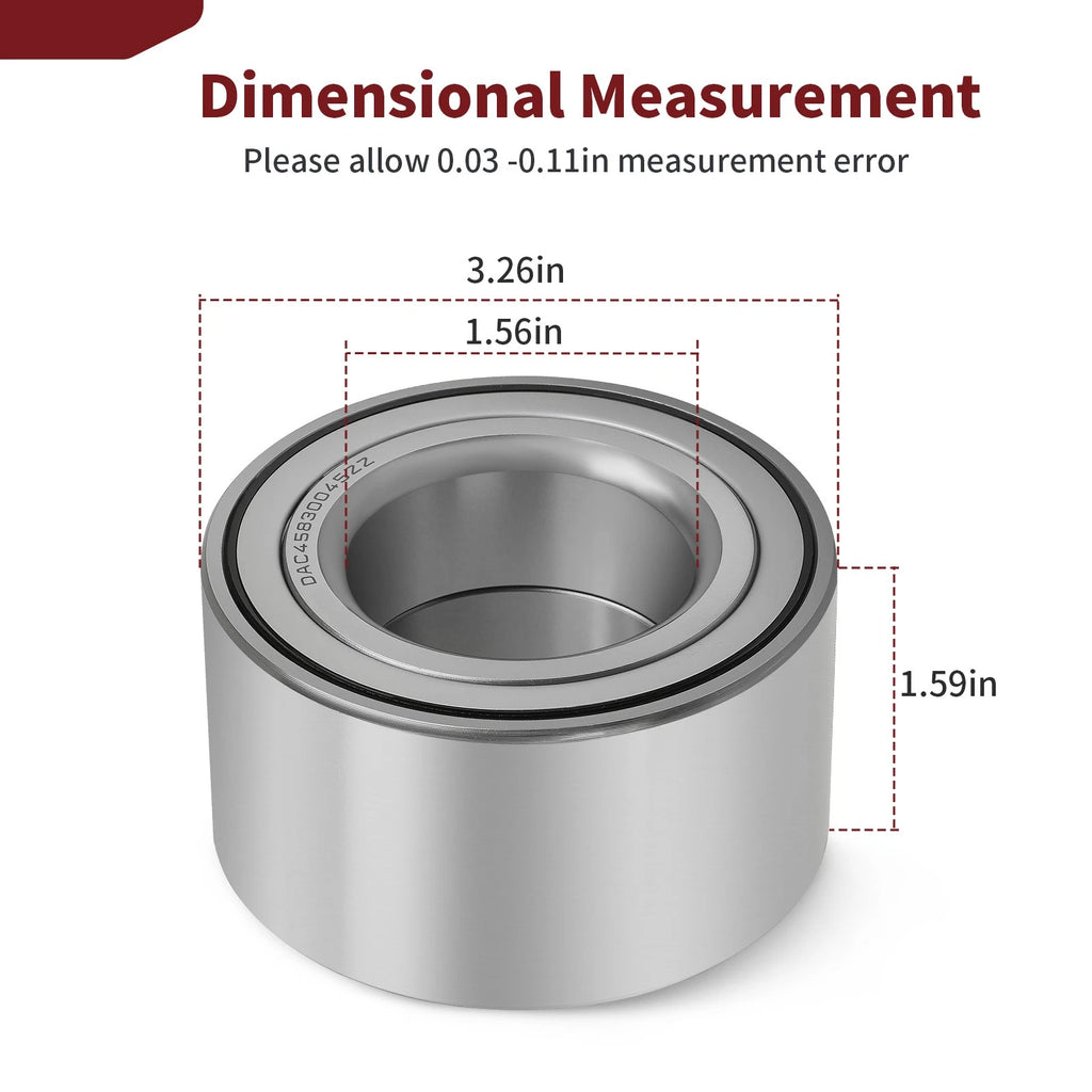 2Pcs Trailing Arm Bearing 293350037 for Can-Am Outlander 500 Max (2007–2012)