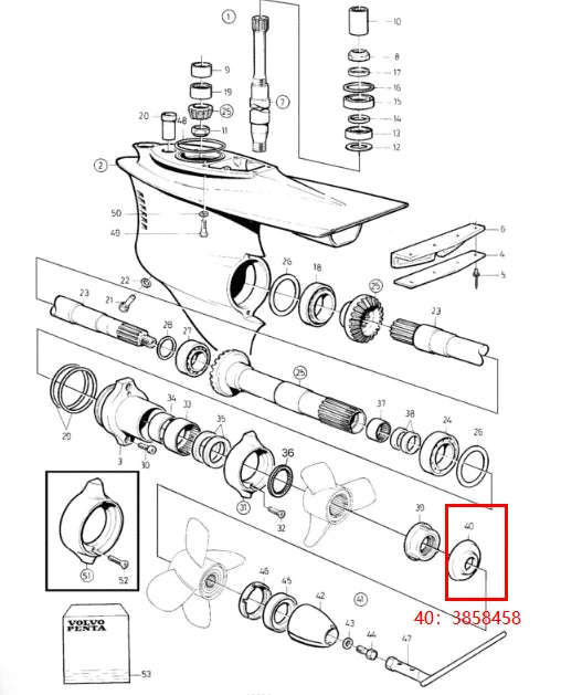 Thrust Washer for Volvo Penta AD31D AD31XD DP-D1 DP-E DP-G KAD42B KAMD42B