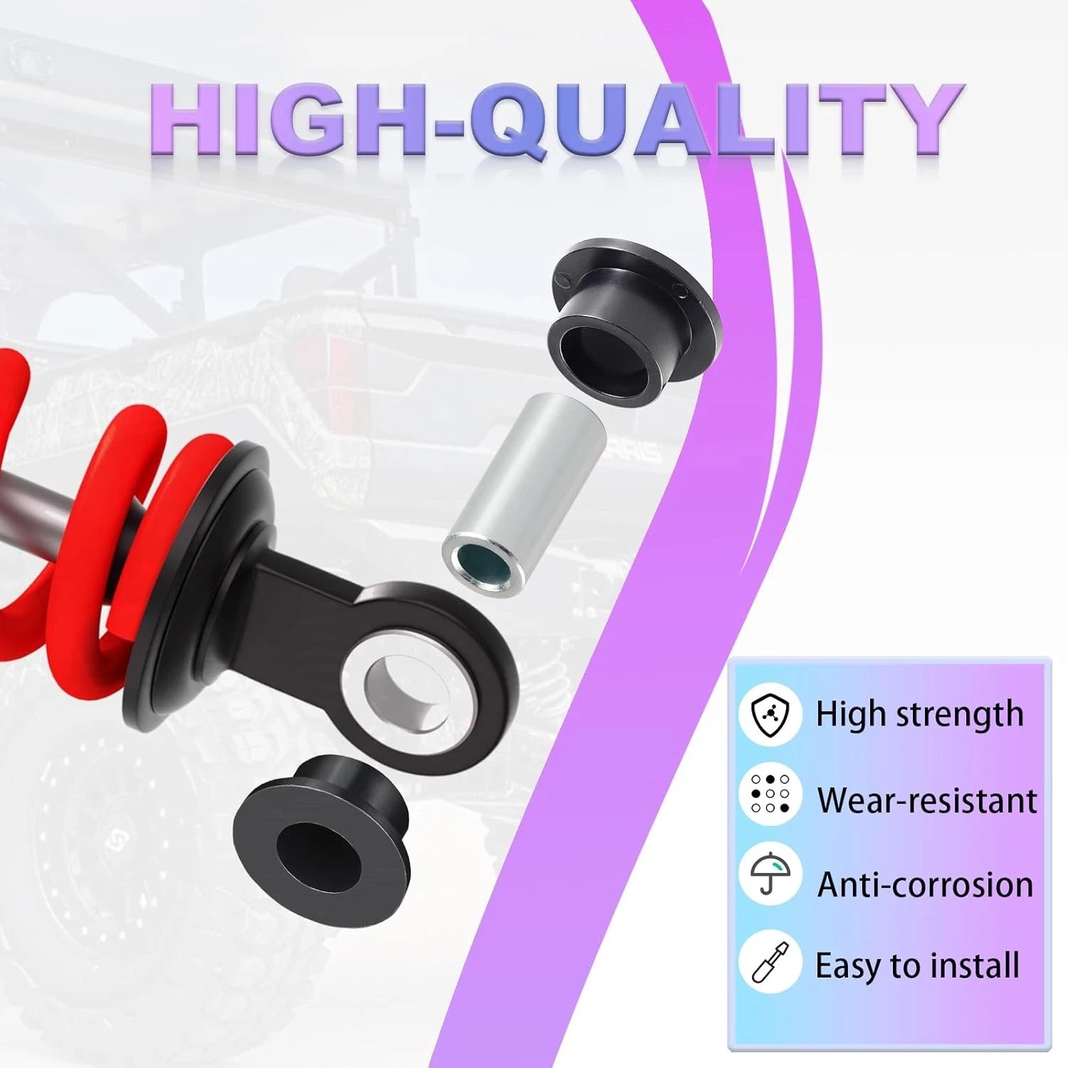 Shock Bushings Sleeve Kit for Polaris Ranger 500 570 700 800 900 1000