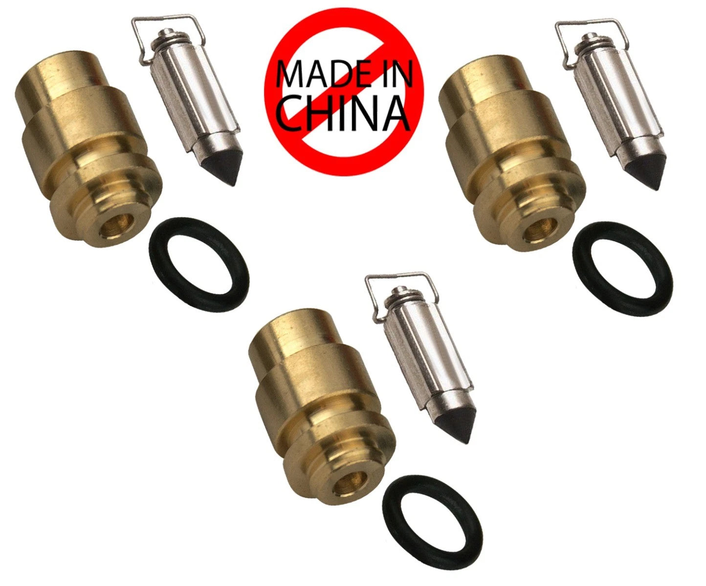 Mikuni Triple Carburetor Needle Valve & Seat Kit for Polaris SL SLT 750 785 PRO