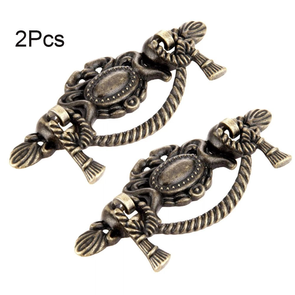 6X Antique Furniture Pull Handles for Drawer Jewelry Box Cabinet