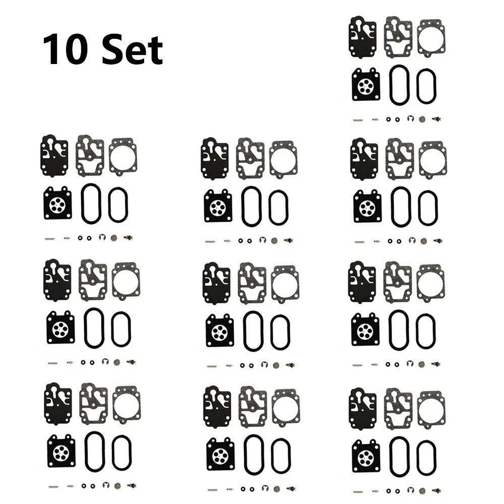 10x Carburetor Repair Kit for Husqvarna 130BT - Walbro K20-WYA