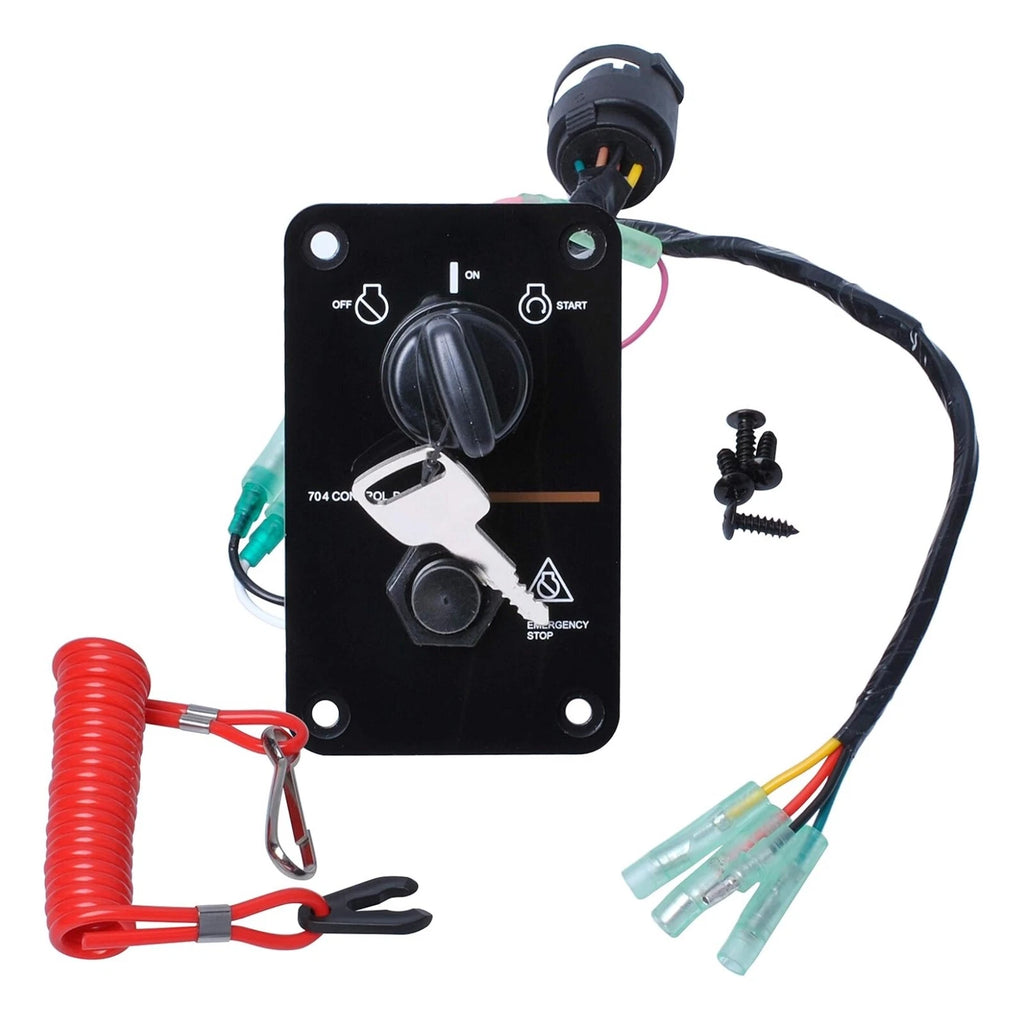 Outboard Single Engine Key Switch Assembly for Yamaha (704-82570-12-00)