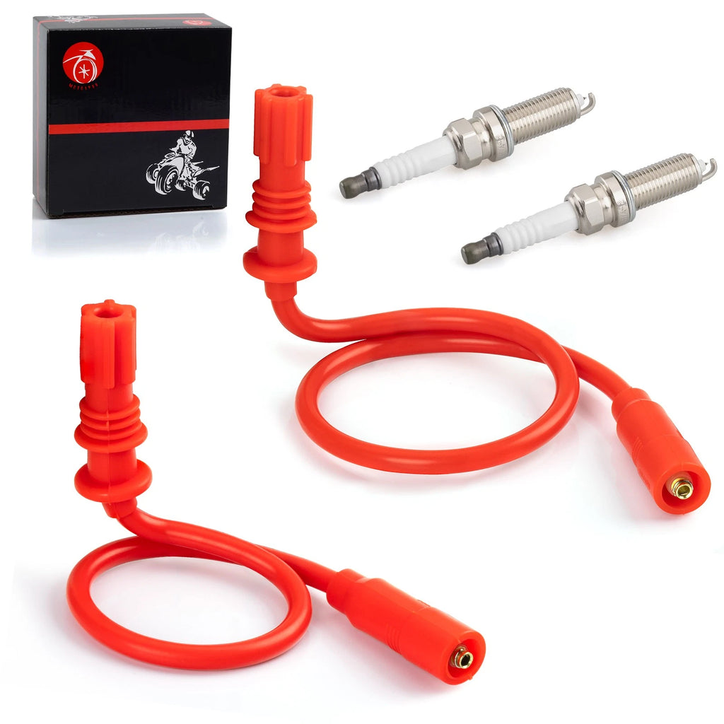 2 Spark Plug Wire & Cap for Polaris Sportsman 1000, Scrambler 1000 (2014–2024)