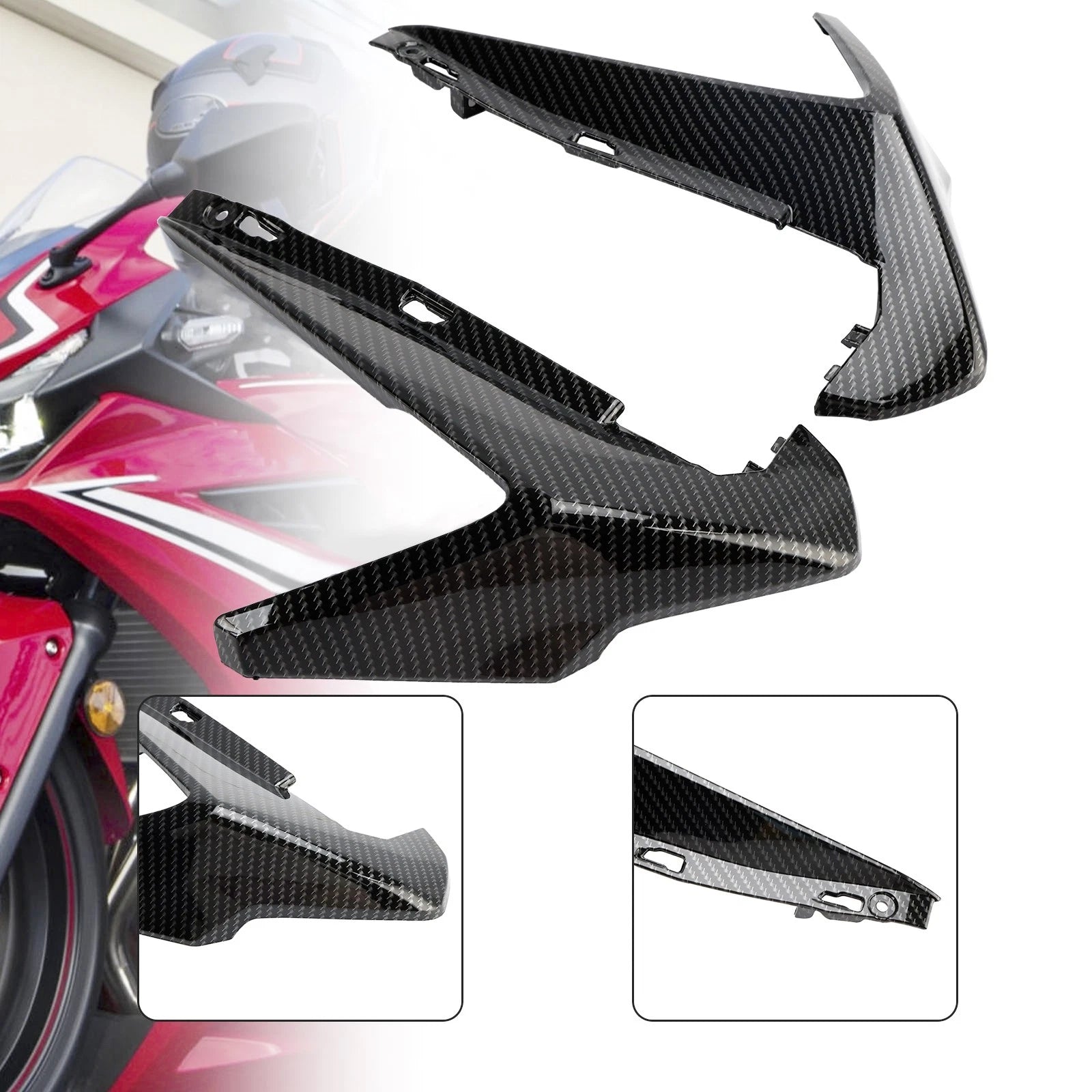 Front Nose Cover Headlight Panel for Honda CBR500R (2019–2021) Carbon T9