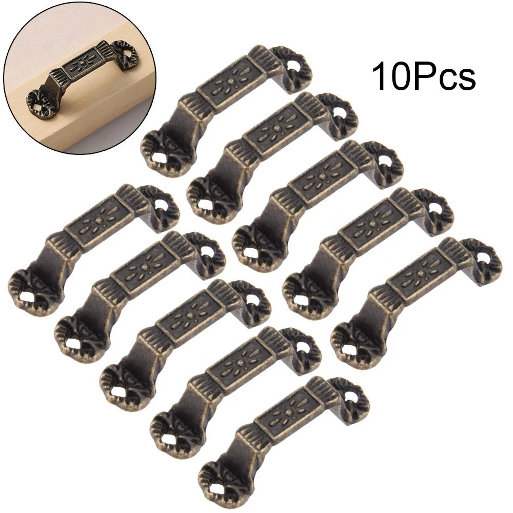 10Pcs Vintage Door Pull Handle Knob for Cabinet Drawer Furniture