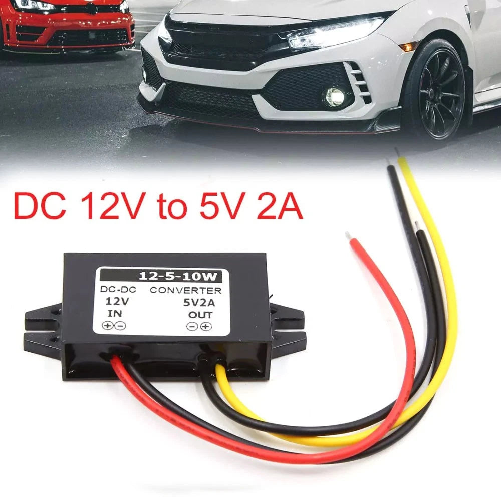 Power Supply Transformer for Car CD/DVD/VCD (DC 12V to 5V, 2A)