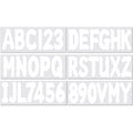 Set of 4 Custom Boat Registration Number Decal Stickers A-Z & 0-9 White 3"