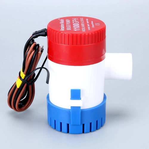 12V 1100GPH Electric Bilge Pump for Boat (29mm Hose)