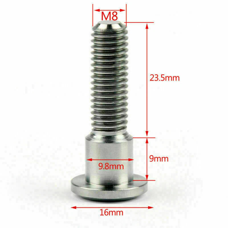 Set of 6 Titan-color M8 x 33mm Brake Rotor Bolts for Suzuki GSXR