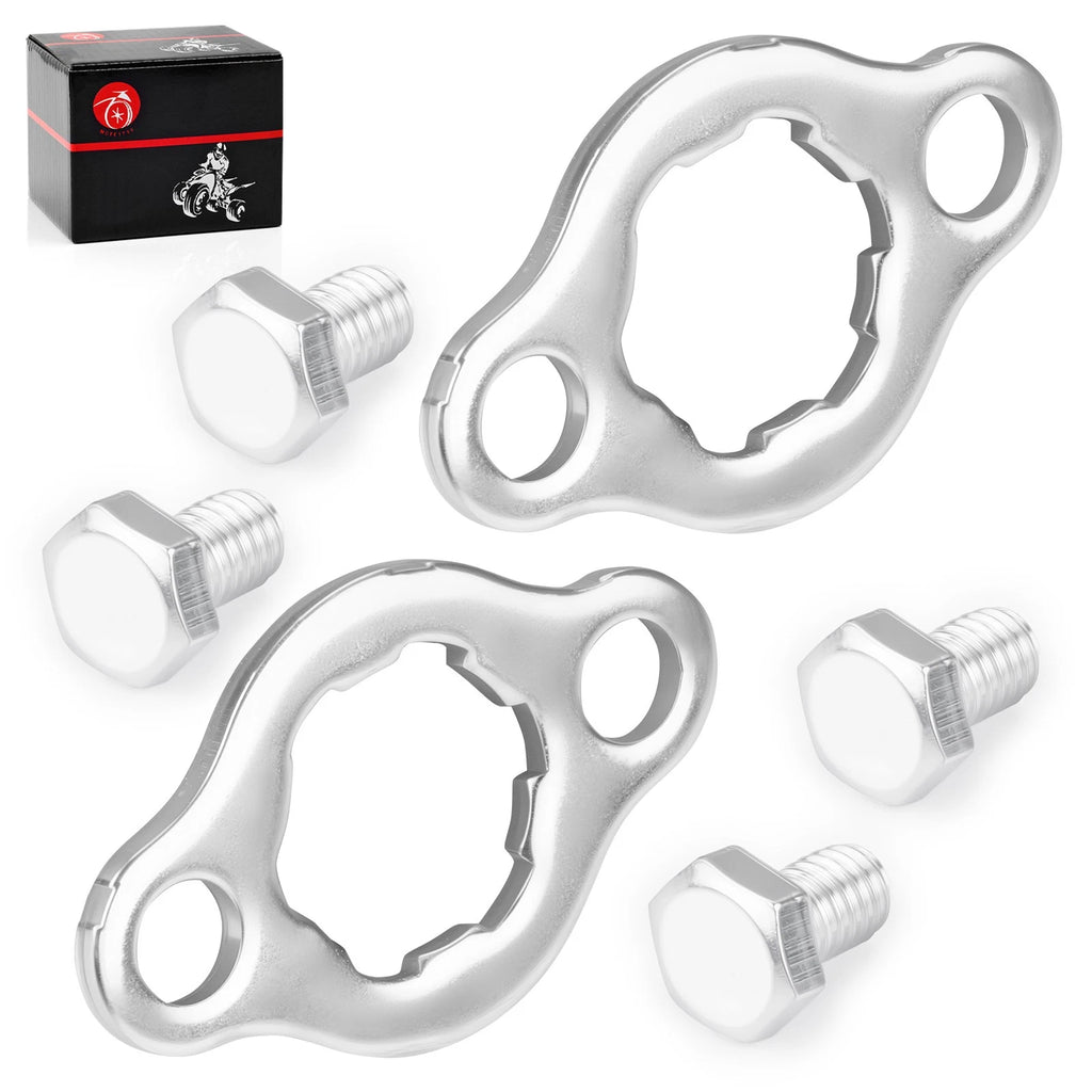 2 Engine Front Sprocket Retainer Plates w/ Bolts for Honda CRF80F (2004–2013)