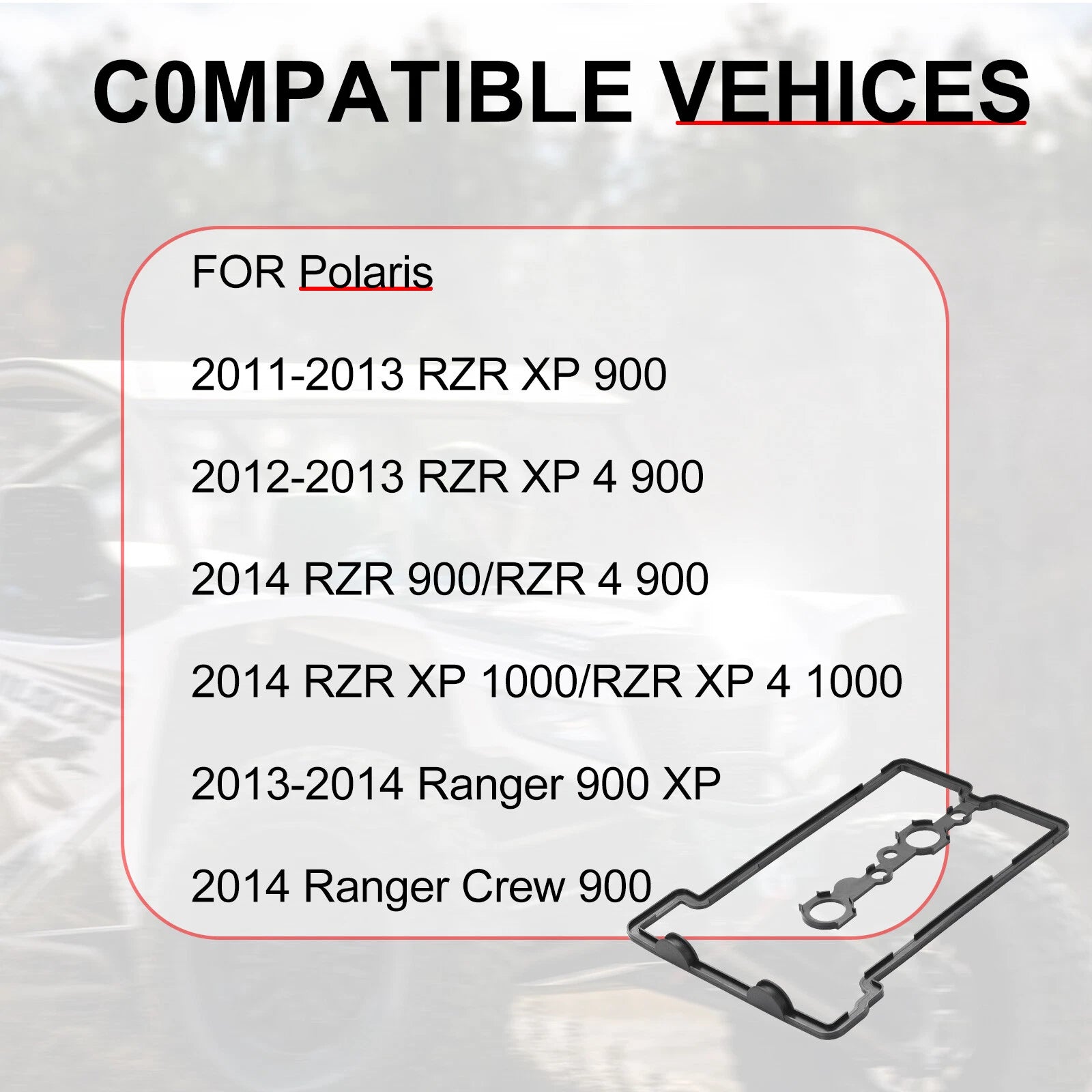 Cylinder Valve Seal Cover for Polaris RZR XP 1000, RZR XP 4 1000 (2014) 5414301