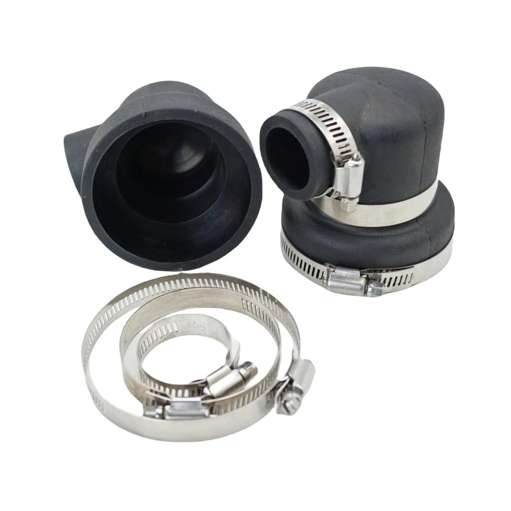 Set of 2 Heat Exchanger End Caps for Volvo (3186NP, 90°, 28mm & 70mm ID)