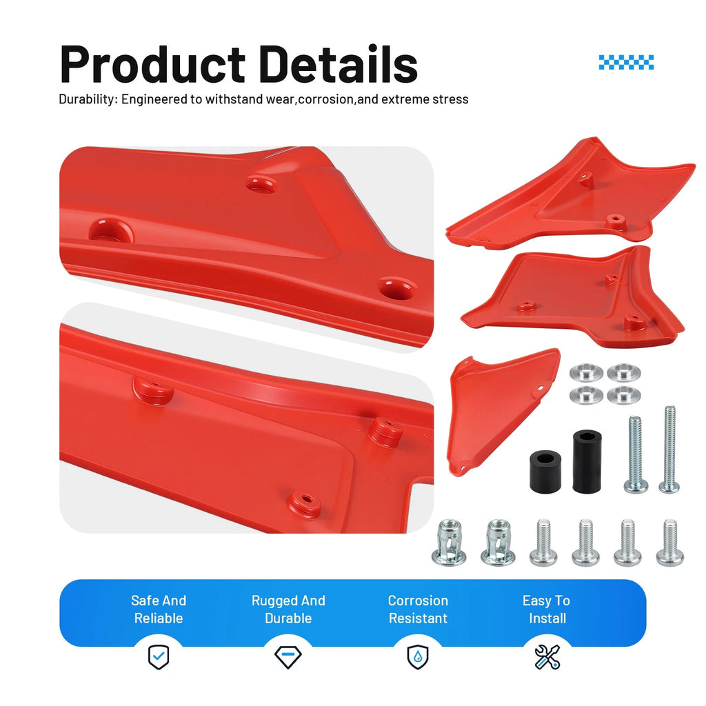 Set of 2 Side Panel Covers for Honda XR250R (1984–1985) - Red Plastic