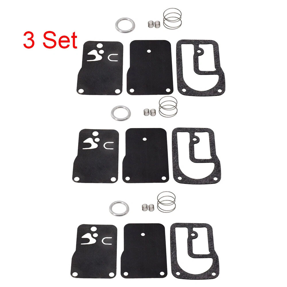 Set of 3 Fuel Pump Rebuild Diaphragm Kit for B&Stratton (393397, 401400, 402400, 402700)
