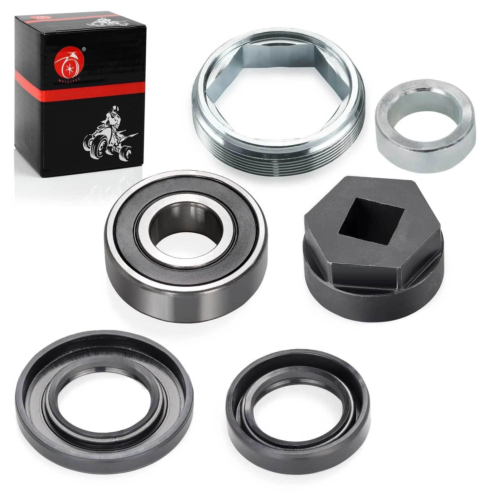 2X Steering Stem Bearing Seal Holder Nut for Yamaha Kodiak 400 450 (1993–2000)
