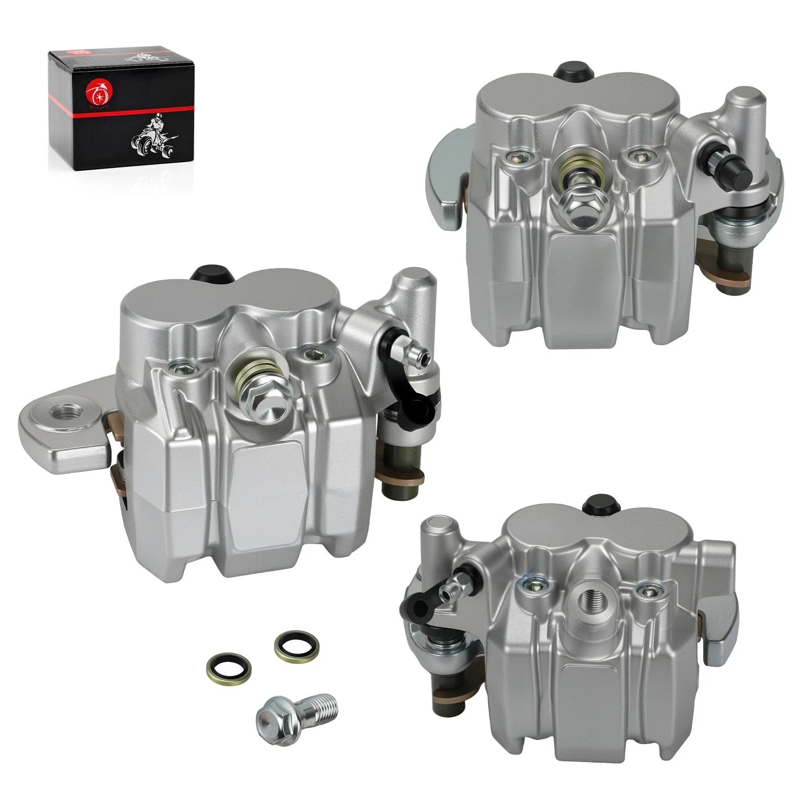 Front Rear Brake Calipers w/ Pads for Can-Am Commander 1000 1000R Max (2011–2018)
