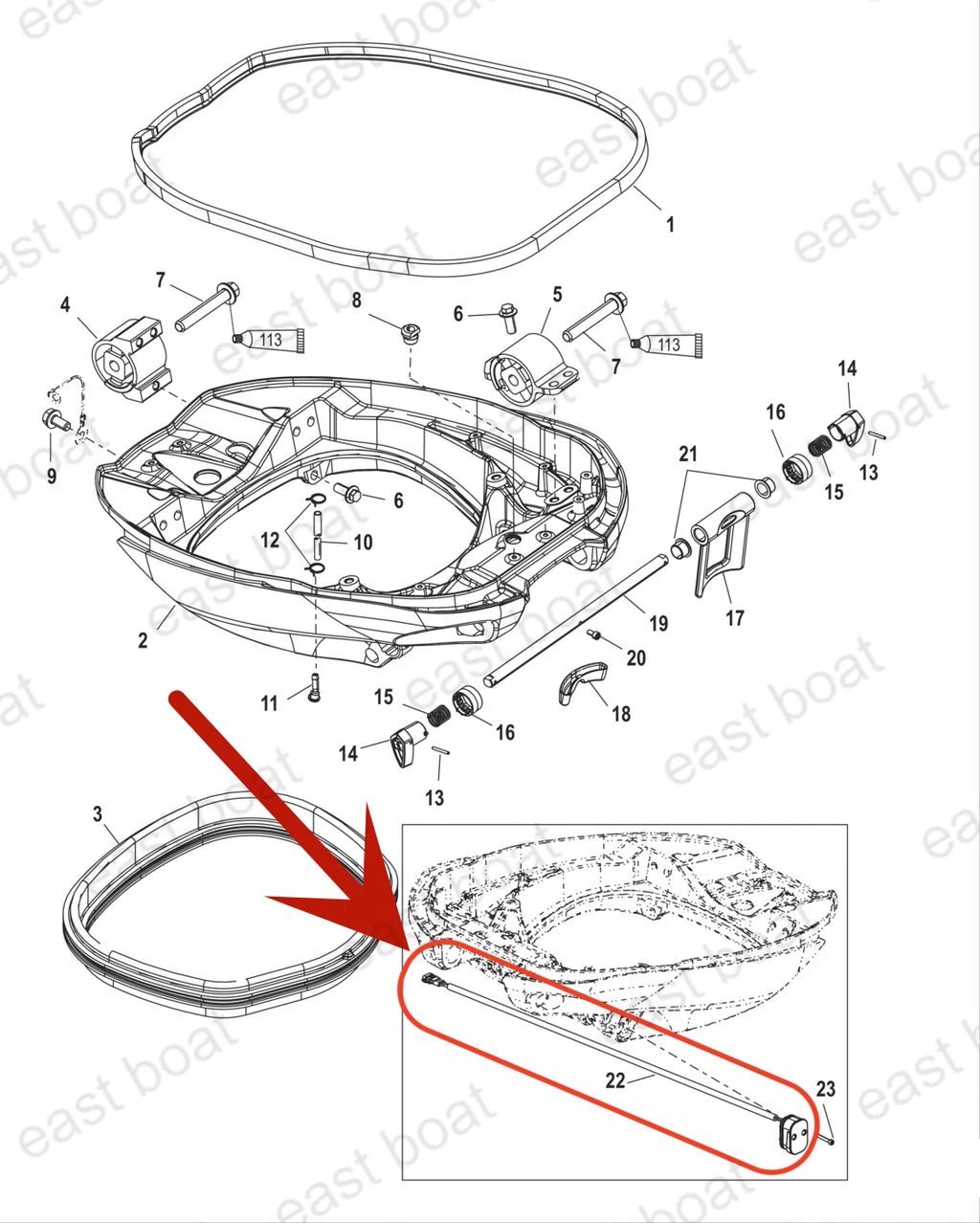 Trim Position Sensor for Mercury F200 F225 F250 F275 F300 Verado (2001–2023)