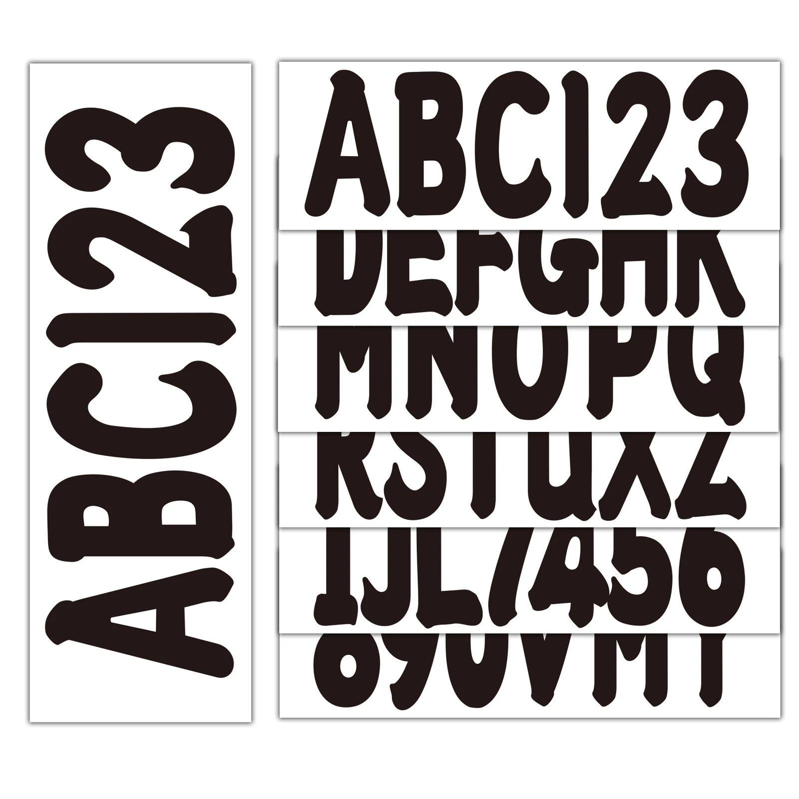 Set of 4 Custom Boat Registration Numbers Black Decal Stickers A-Z 0-9