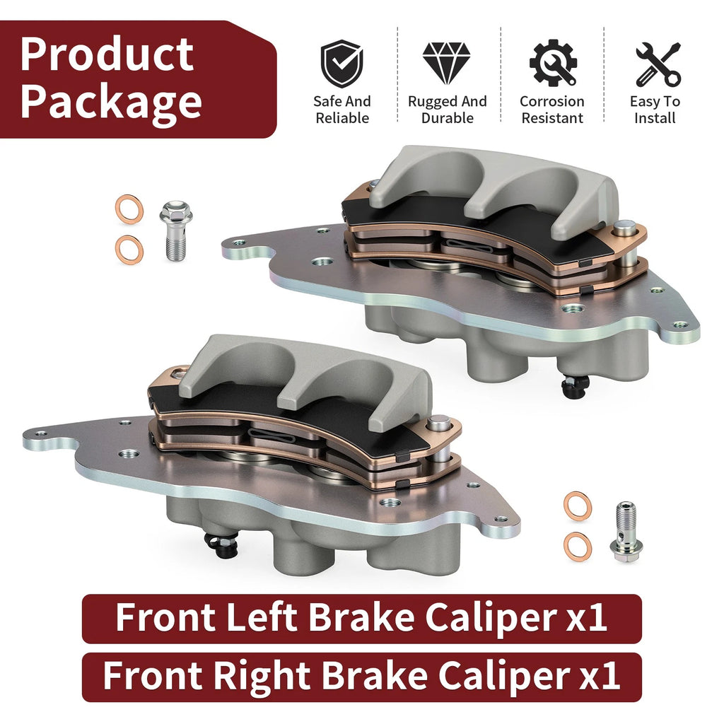 Set of 2 Front Brake Calipers Kit 1913467 1913468 for Polaris RZR PRO XP 4 (2020–2023)