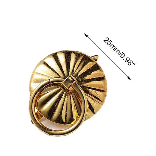12Pcs 25mm Antique Door Ring Pull Handle for Jewelry Box Dresser Cabinet
