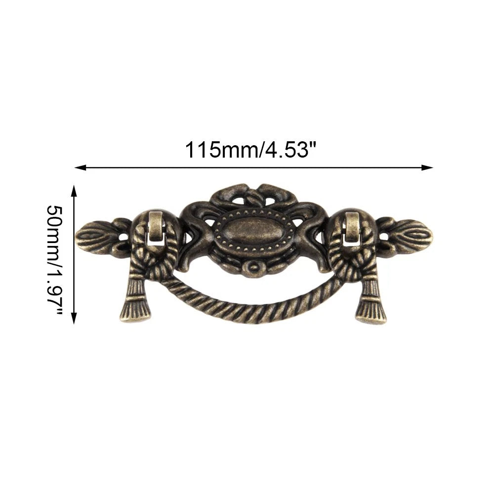 6X Antique Furniture Pull Handles for Drawer Jewelry Box Cabinet