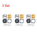 Set of 3 Carburetor Repair Kits for Jonsered 2041 2045 2050 (ZAMA RB-45 C1Q-EL1)