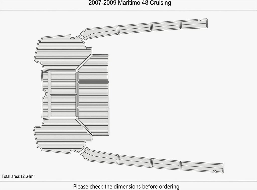 EVA Pads for Maritimo 48 Cruising (2007) - Swim Platform Cockpit Mat
