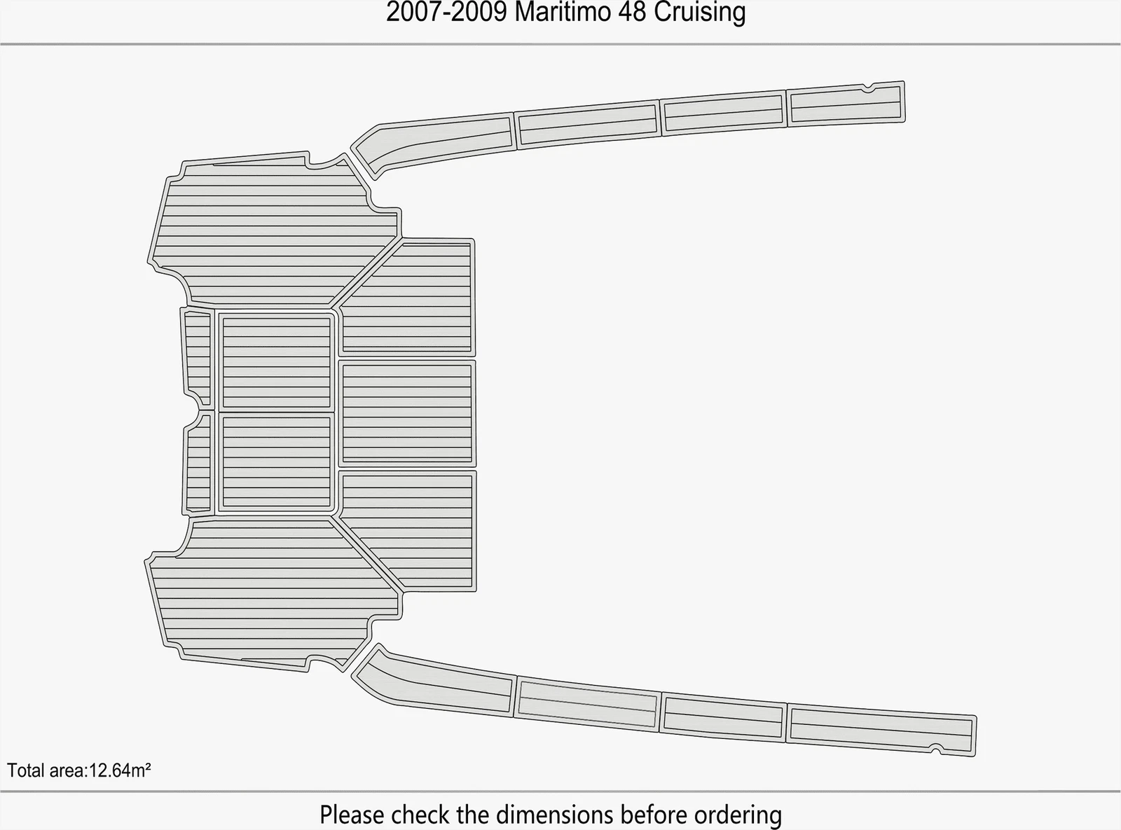 EVA Pads for Maritimo 48 Cruising (2007) - Swim Platform Cockpit Mat