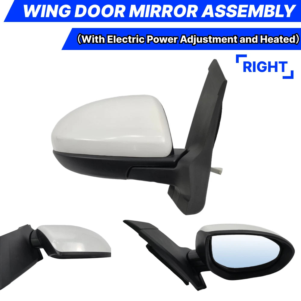 Right Side Heated Wing Door Mirror Assembly for Mazda 2 (2010–2015)