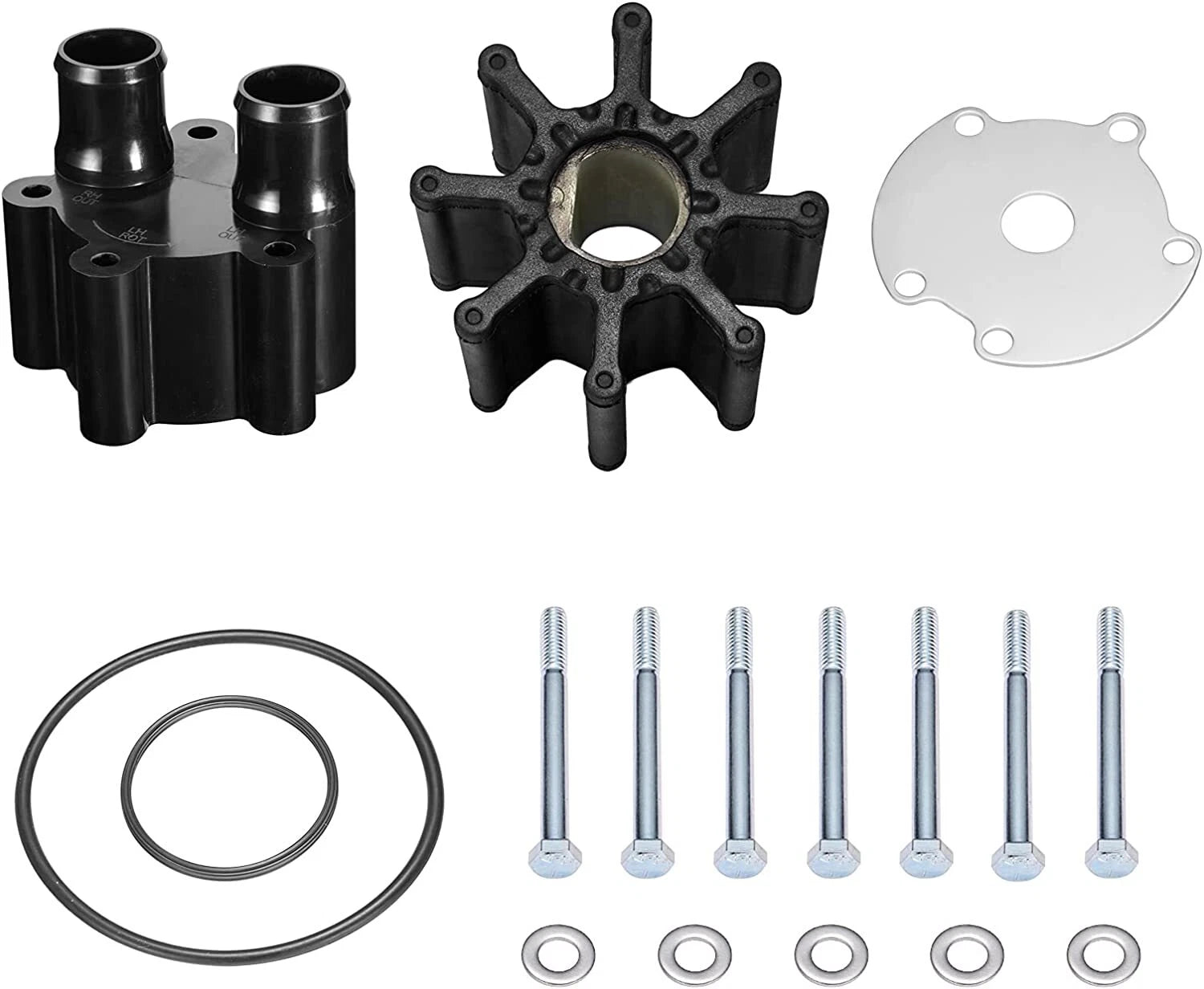 Raw Water Pump Impeller Kit for Mercury Mercruiser Bravo (46-807151A14, 18-3150)