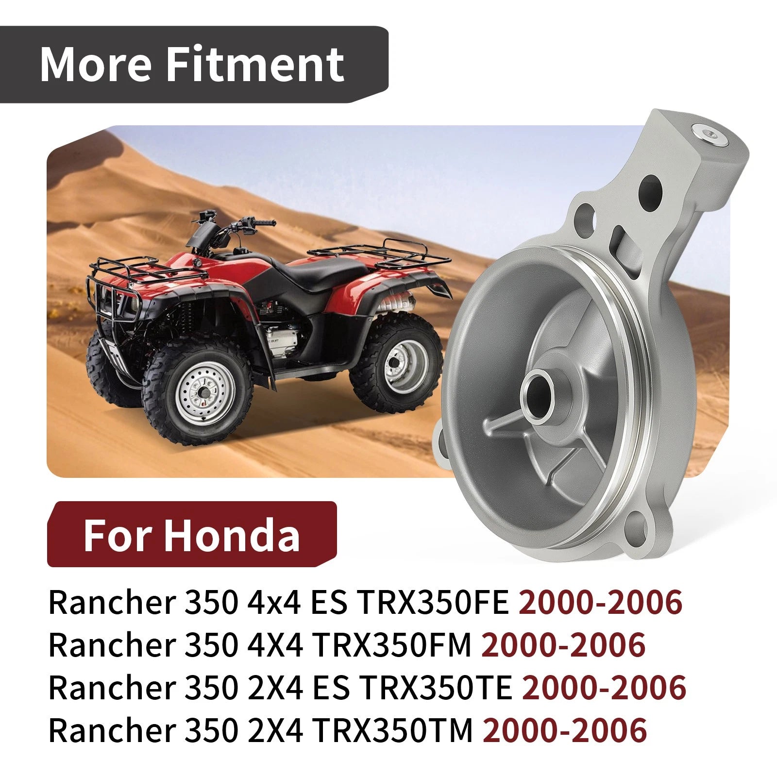 Oil Filter Cover w/ Spring O-Ring for Honda Rancher 350 TRX350FM (2000–2006)