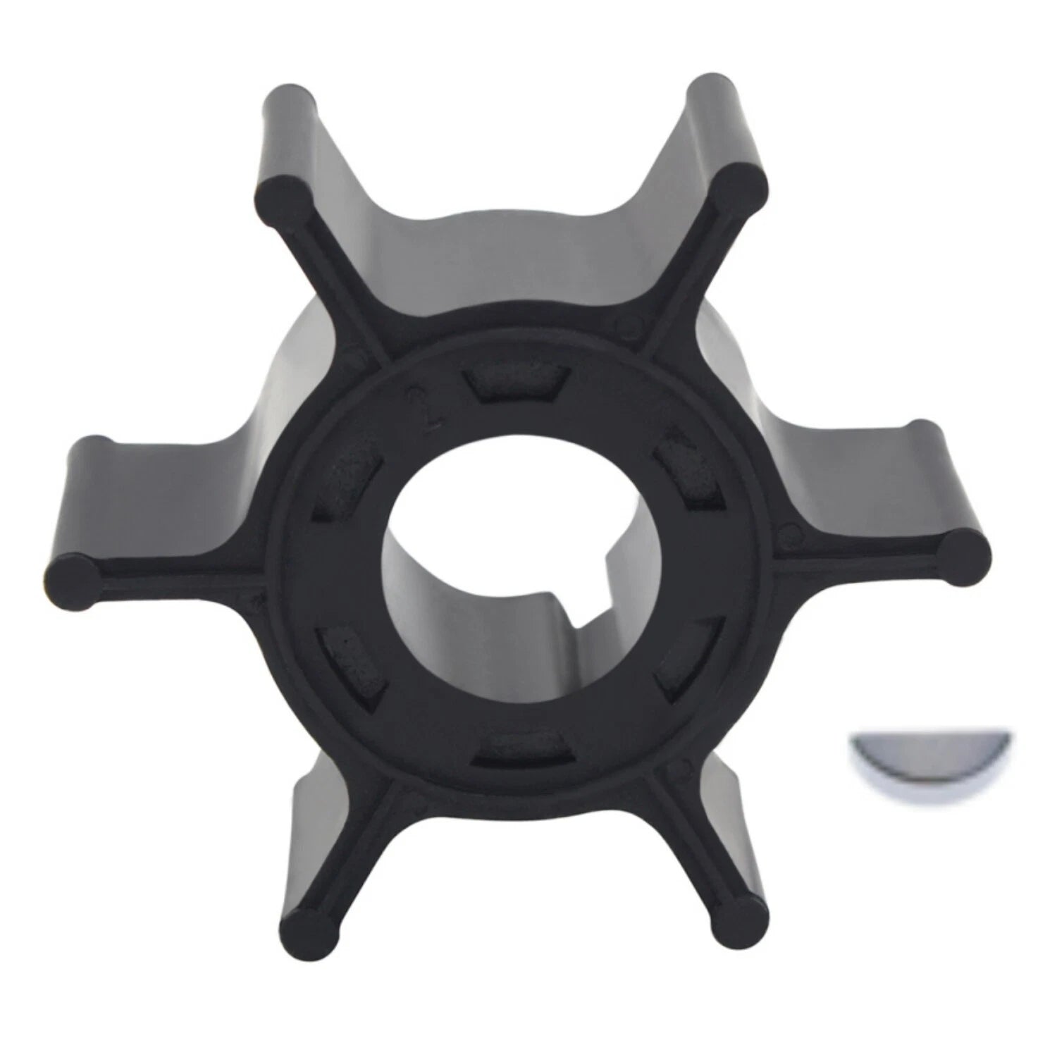 Water Pump Impeller with Key for Yamaha 2-Stroke 6-8 HP Outboard (6G1-44352-00)