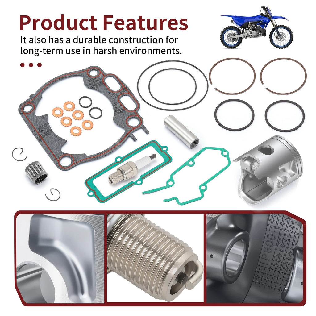 Top End Rebuild Kit STD 66.4mm Piston & Gasket for Yamaha YZ250X YZ250 (2005–2024)
