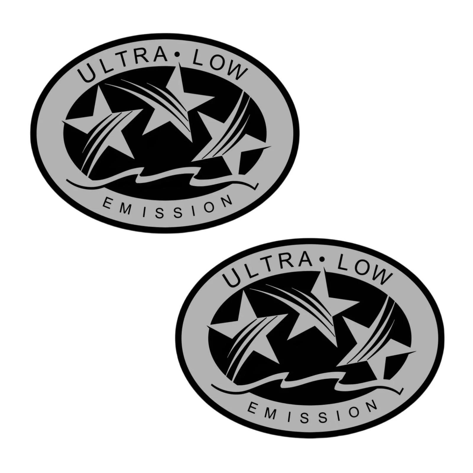 2X Outboard Graphic Sticker Silver for Honda (CA DOT)