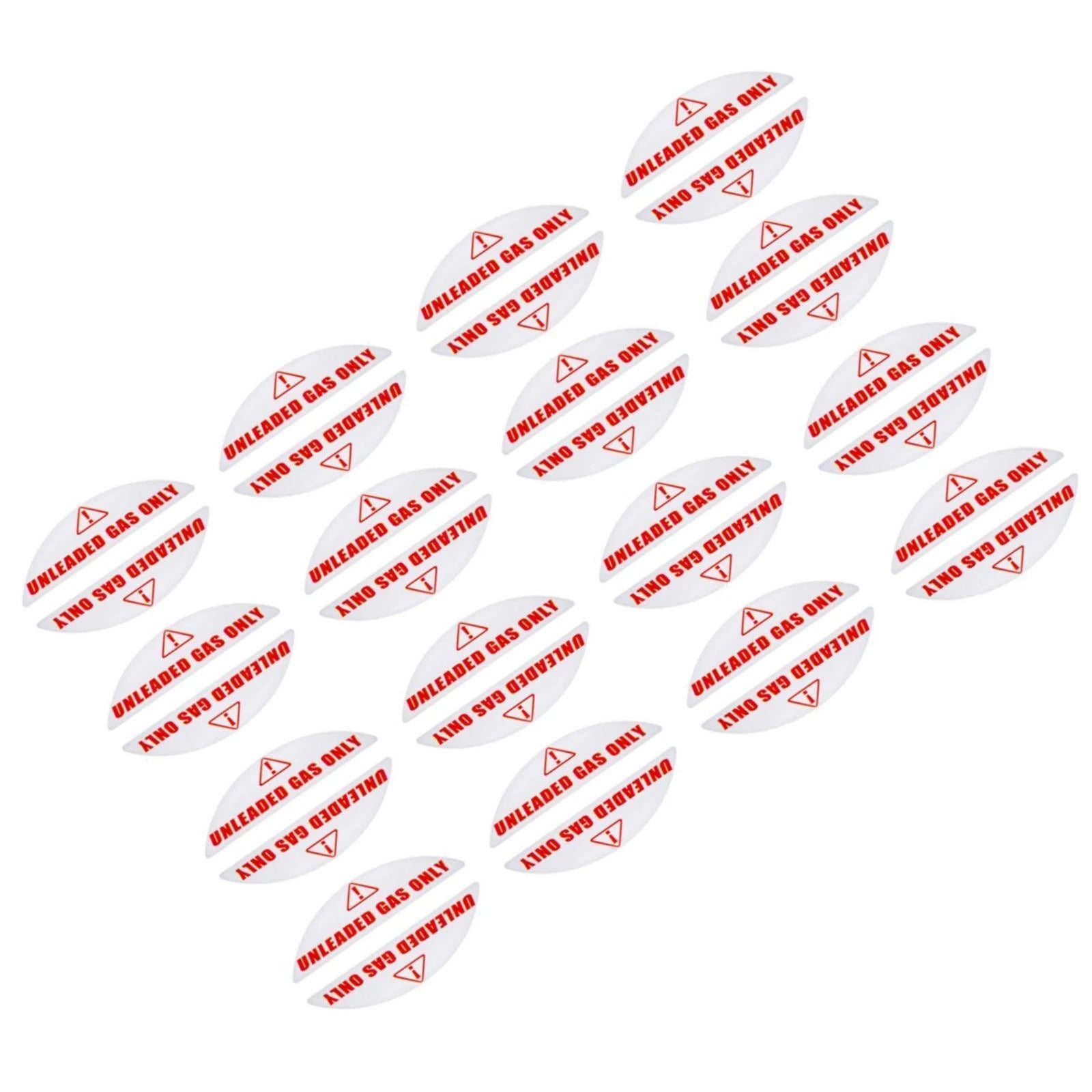 Set of 16 Universal Gas Cap Fuel Labels for Rental Cars and Ride Sharing