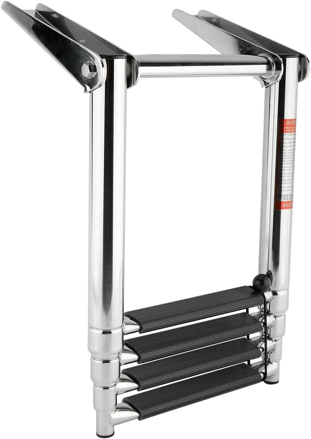 4 Steps Stainless Steel Telescoping Folding Boat Ladder