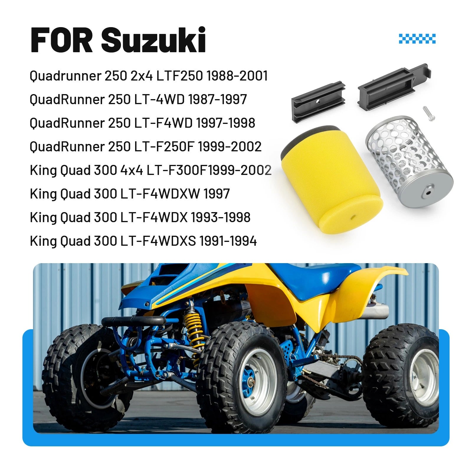 Air Filter Cage Guide & Slider for Suzuki King Quad 300 (1991–2002)