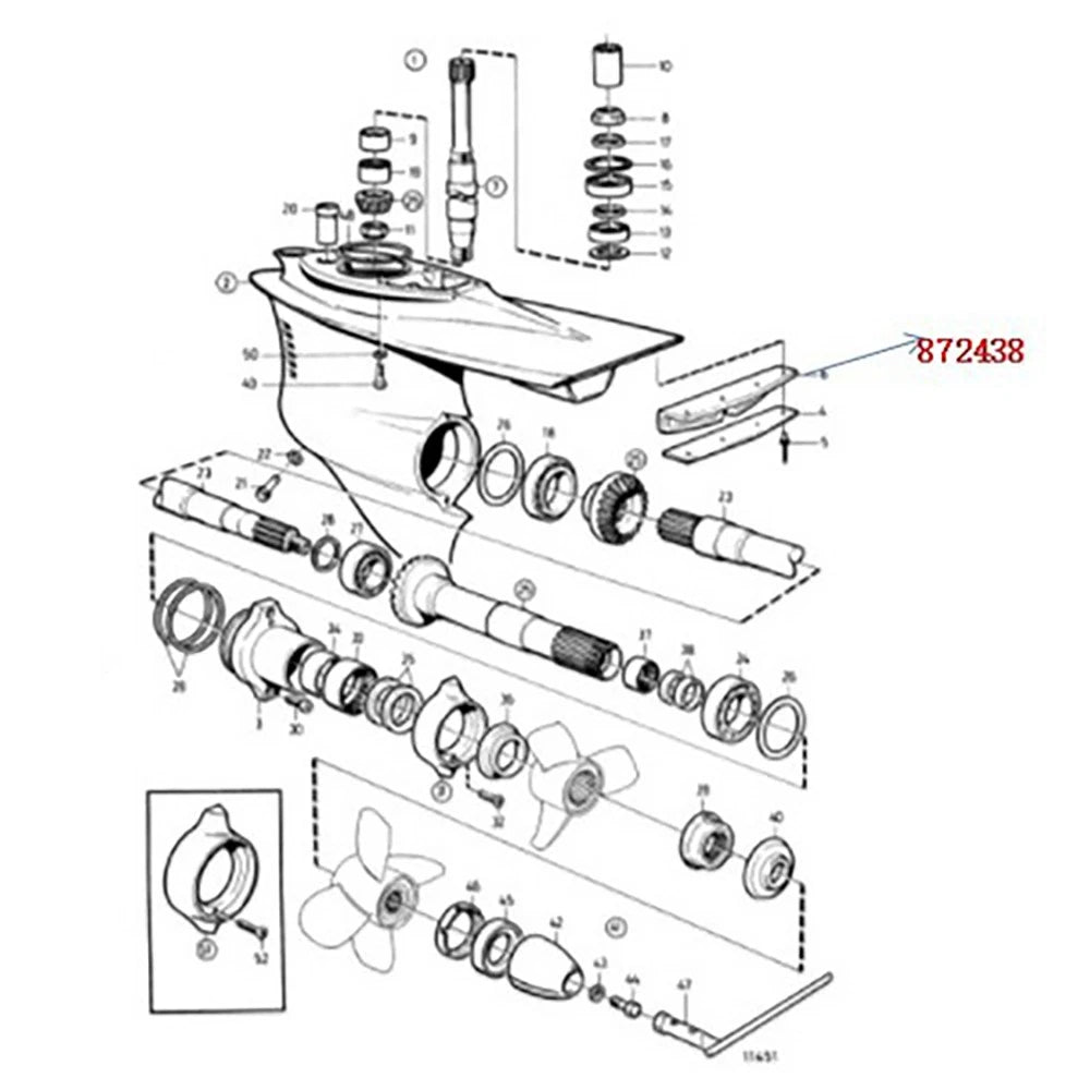 Non Return Valve for Volvo Penta Exhaust Flap DP-D DP-D1 DP-E (872438)