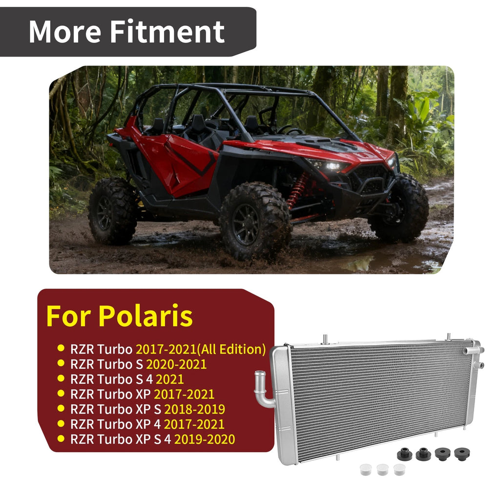 Aluminum Radiator for Polaris RZR XP XP4 Turbo S (2017–2021) 1241115 1241387