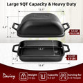 9Qt Cast Iron Dutch Oven with Lid for Bread Baking
