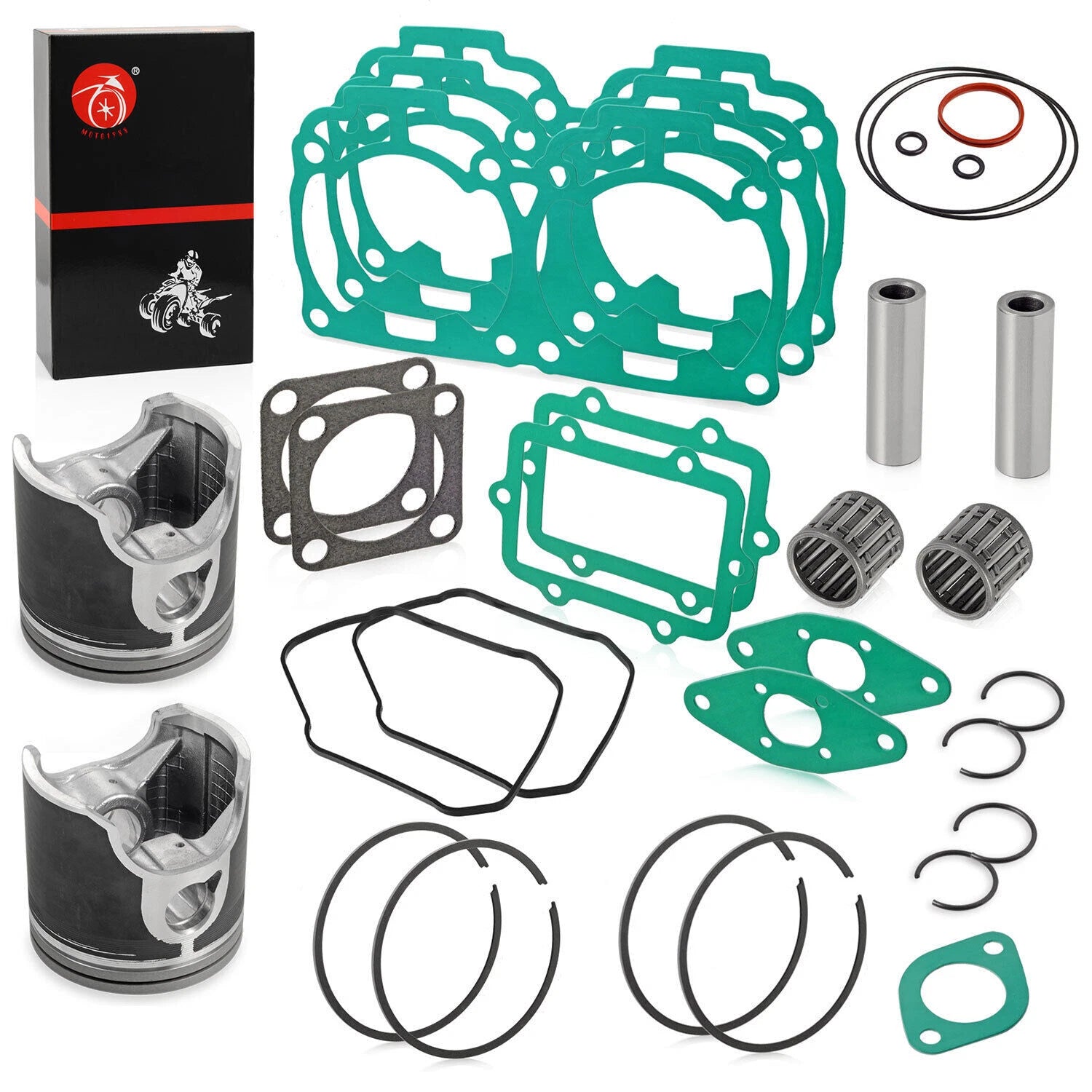 Top End Rebuild Kit Pistons 82mm Gasket for Ski-Doo Legend GT 800 / MXZ XRS 800 (2003–2008)