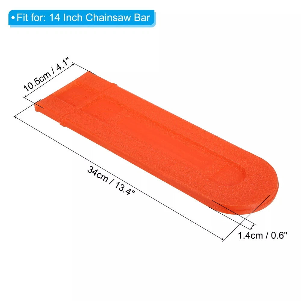 Chainsaw Chain Bar Cover for 14" Chainsaw (Protective Shell, Orange)