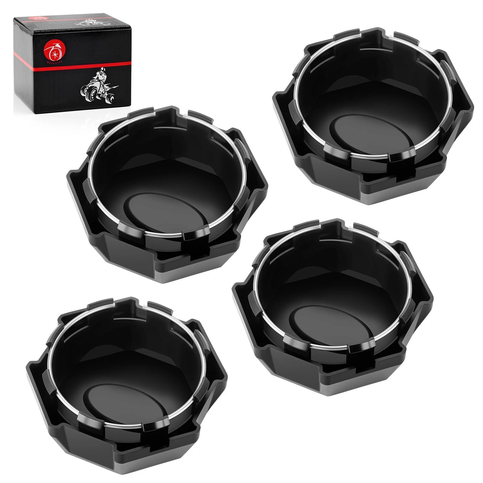 Set of 4 Wheel Center Caps for Polaris Ranger 570 4x4 (2015)
