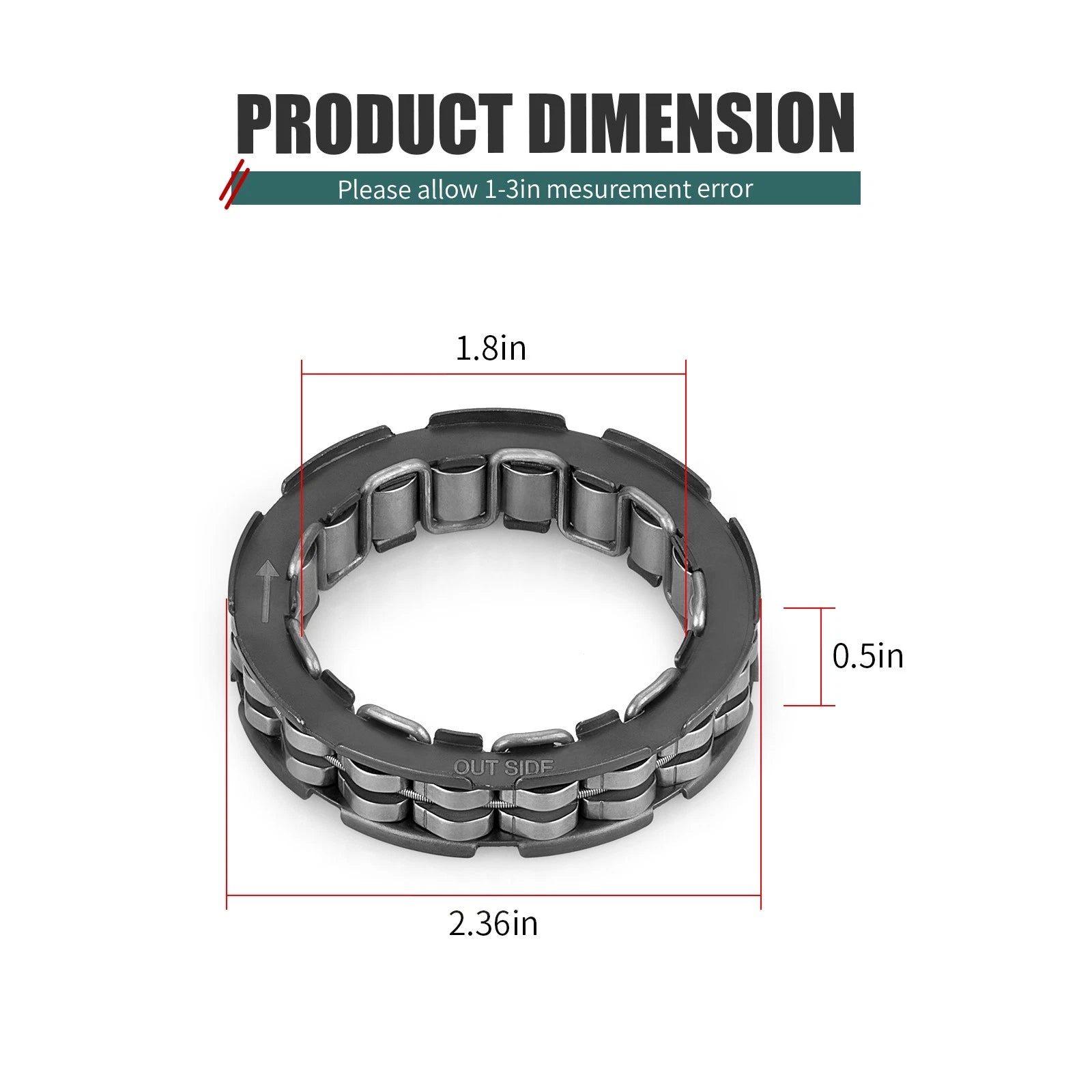 Clutch Hub One Way Bearing for Yamaha Kodiak 400 700 Viking 700 (1993–2023) 4SH-16664-00-00